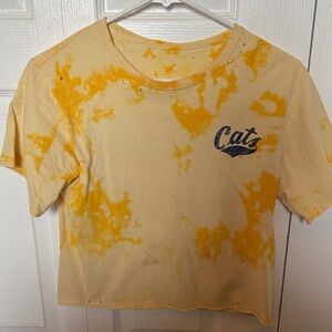 Yellow Tie-Dye Cropped T-Shirt